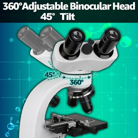 Microscopio Binocular Compuesto SvBony Sv605 80X-1600X