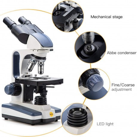 Microscopio Binocular Compuesto Swift SW350B 40X-2500X