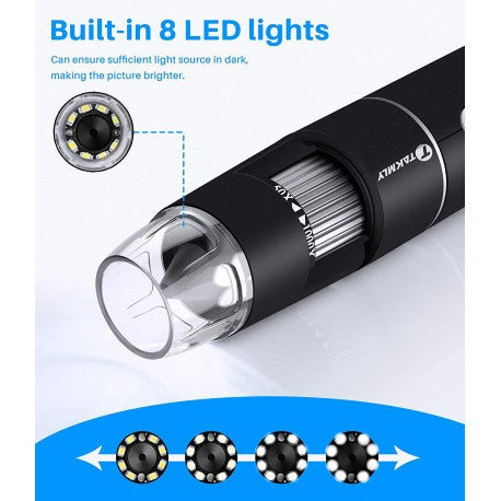 Microscopio Takmly Digital WiFi 50X-1000X Capilografo